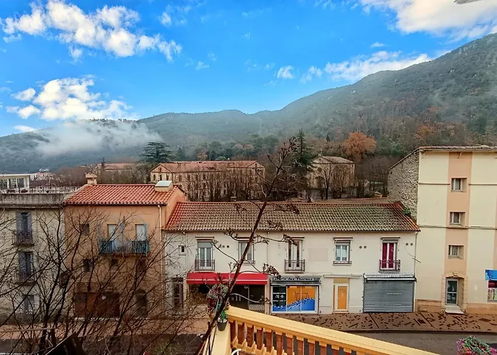 14 Au 3ème étage, Un Superbe T2 Bis D'environ 60m2, Climatisé Et Entièrement équipé Avec Terrasse Privée, Dans Un Immeuble Authentique Du 18 ème Siècle Apartamento Amélie-les-Bains-Palalda